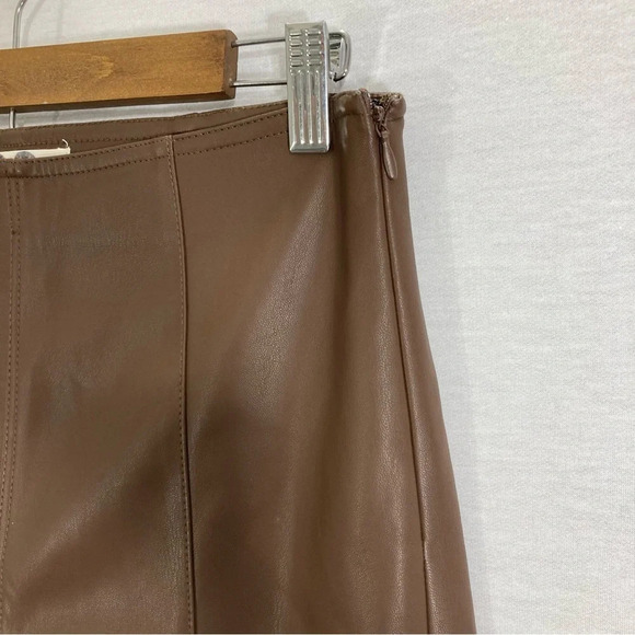 Free People We the Free Brown Faux Leather High Waist Pants size 30 - Picture 9 of 11